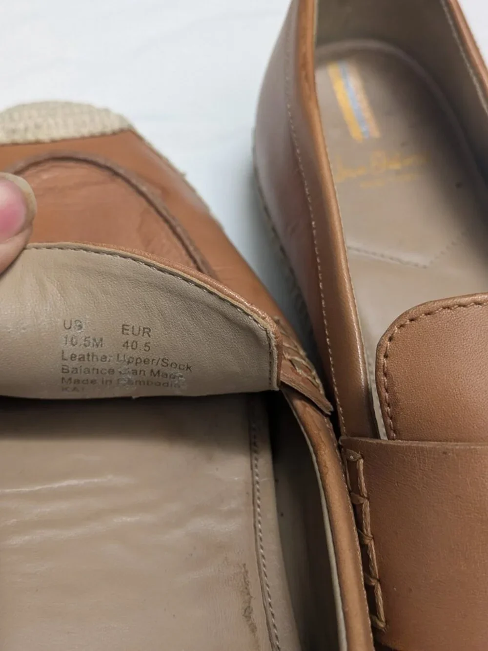 Sam Edelman Men's Tan Leather Espadrille Penny Loafers
